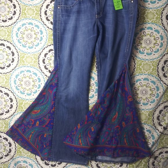 1922 Jeaniemade Size 13/14 Wrangler Bell-Bottoms - Picture 1 of 4